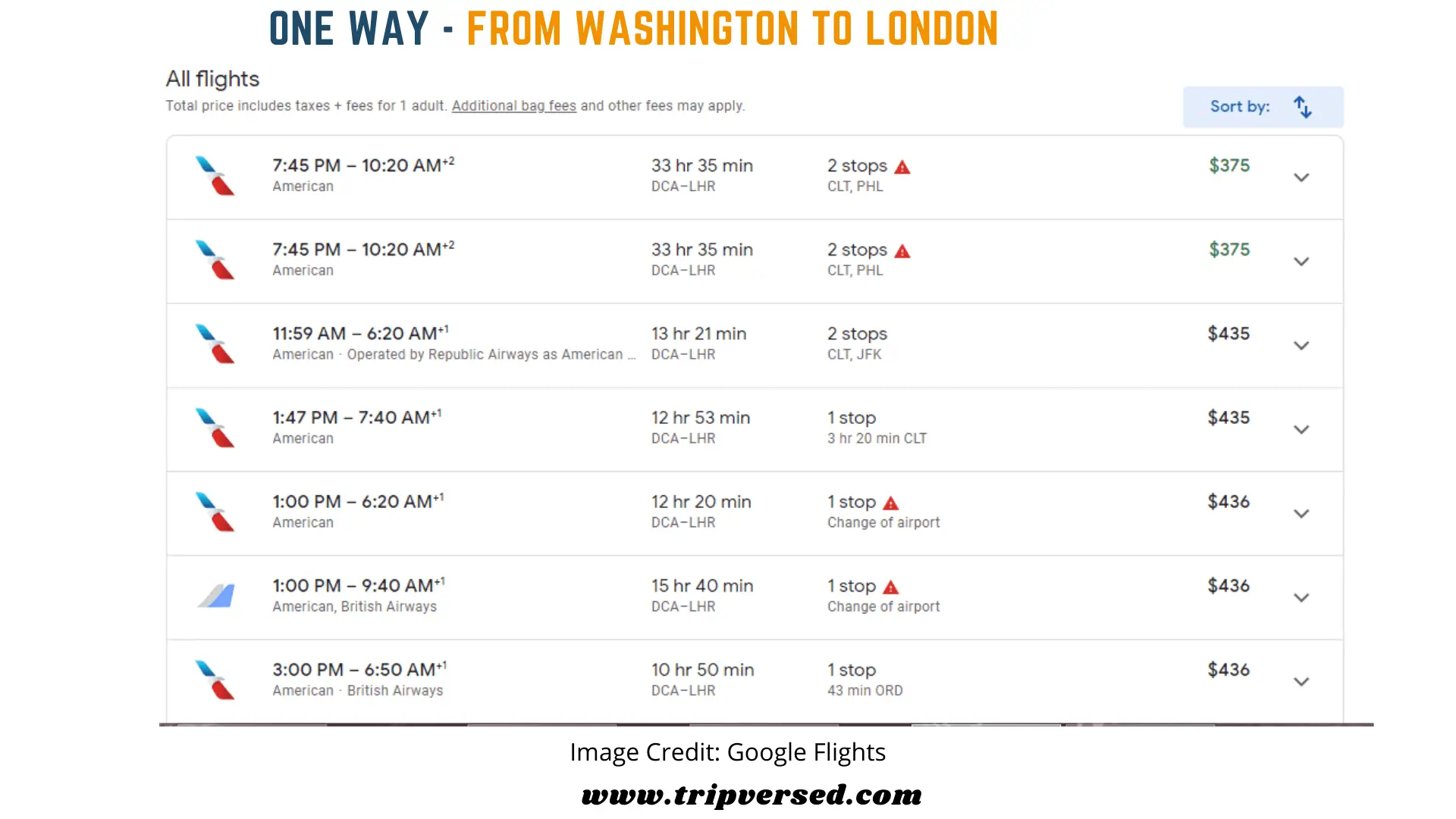cheap last minute flights -one way going to london