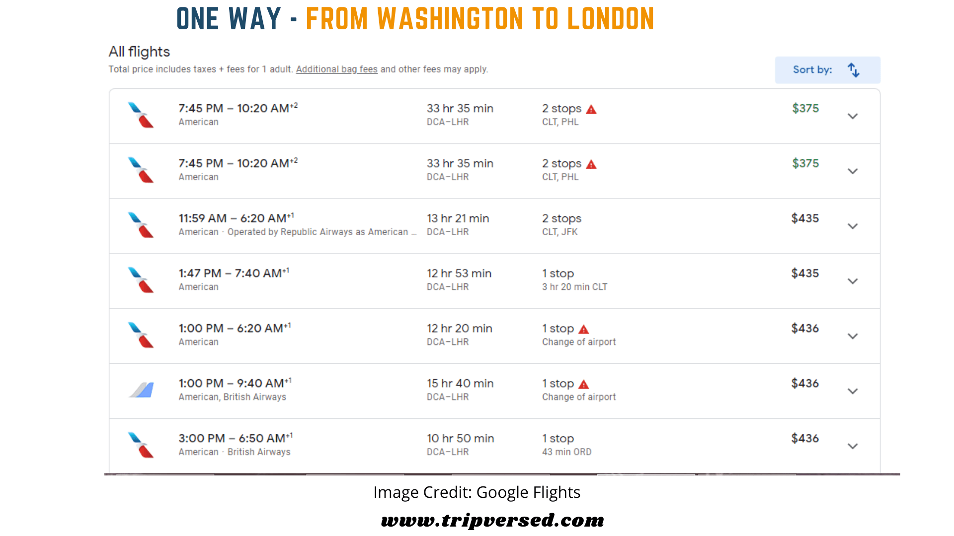 cheap last minute flights -one way going to london